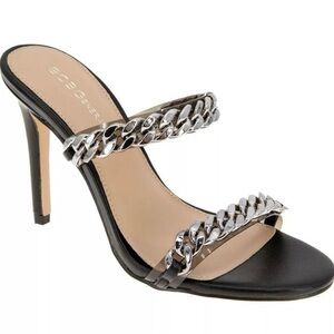 BCBGeneration Womens Jesta Chain Slip-On Open Toe Slide Shoes Size 7 M